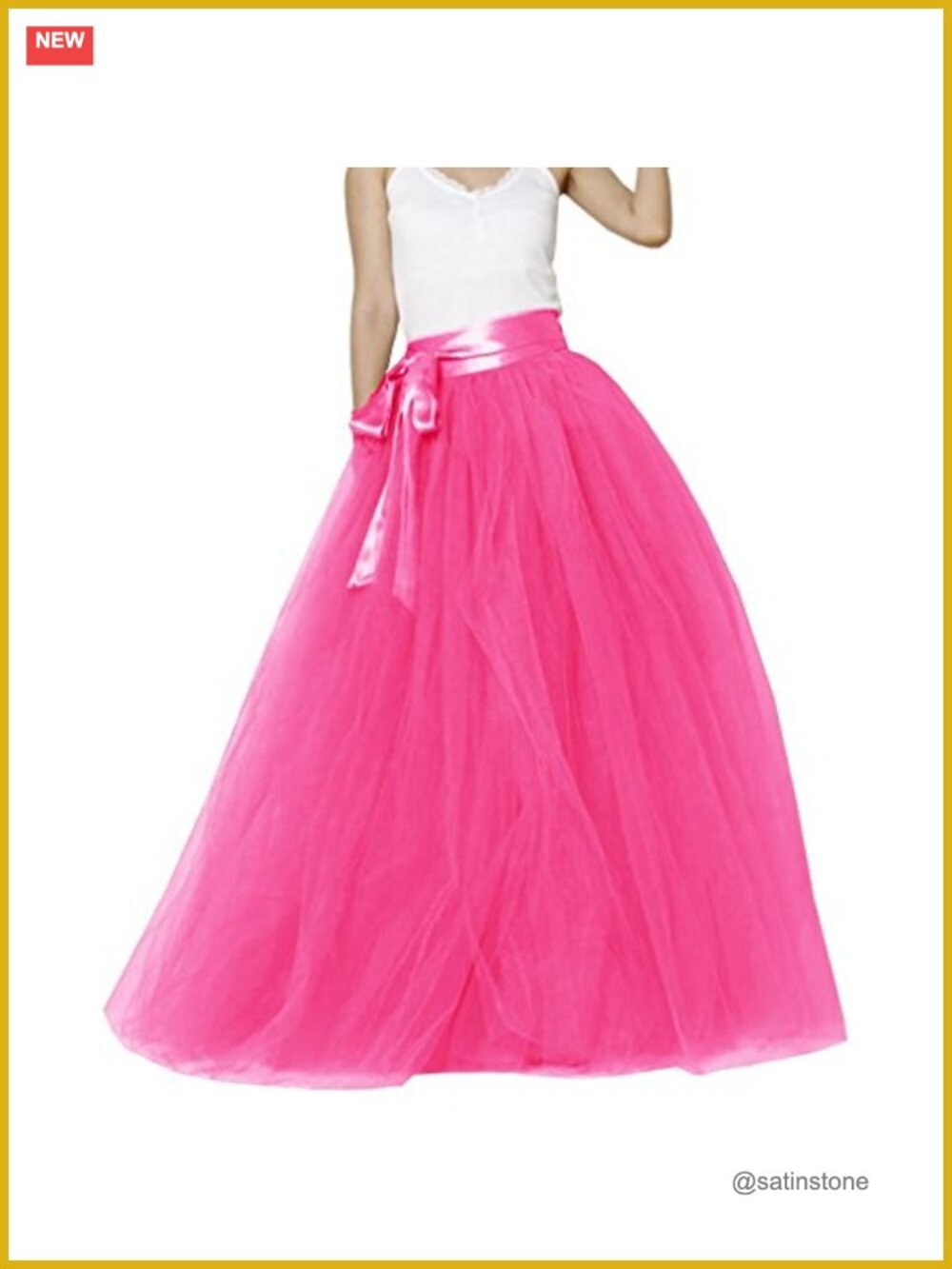 Womens Tulle Tutu Skirt 5 Layer Tiered High Rise Full Party Prom Evening